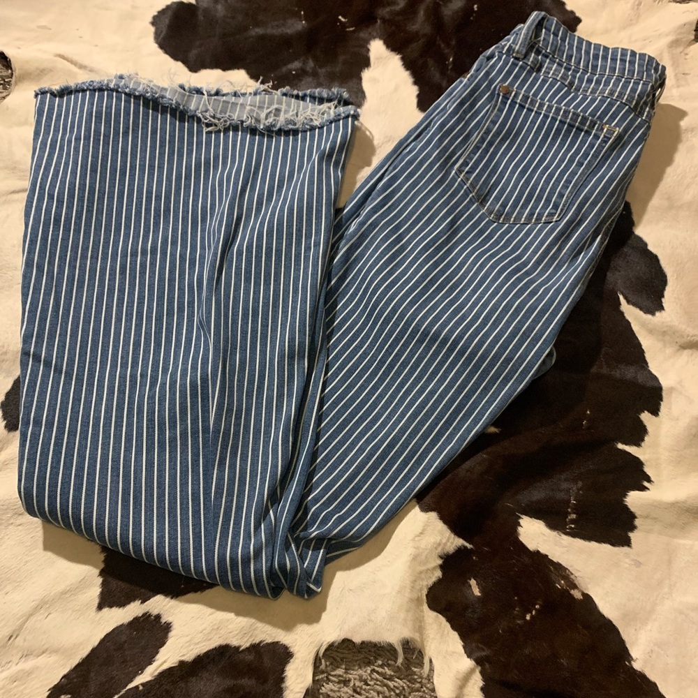 Judy Blue size 9/29 super flare striped jeans